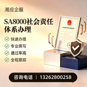 景德镇SA8000社会责任体系认证服务